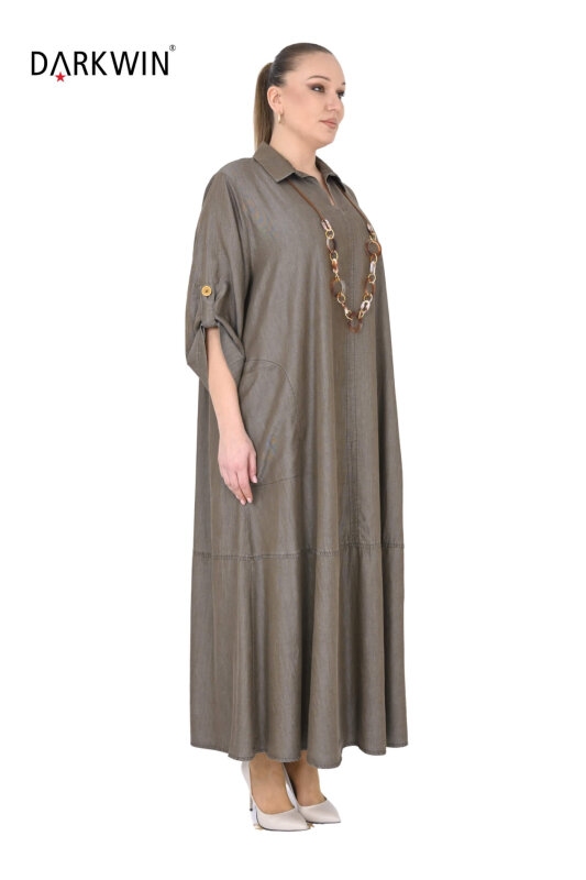 B4037 DARKWIN ELBİSE KAHVE - DARKWIN (1)