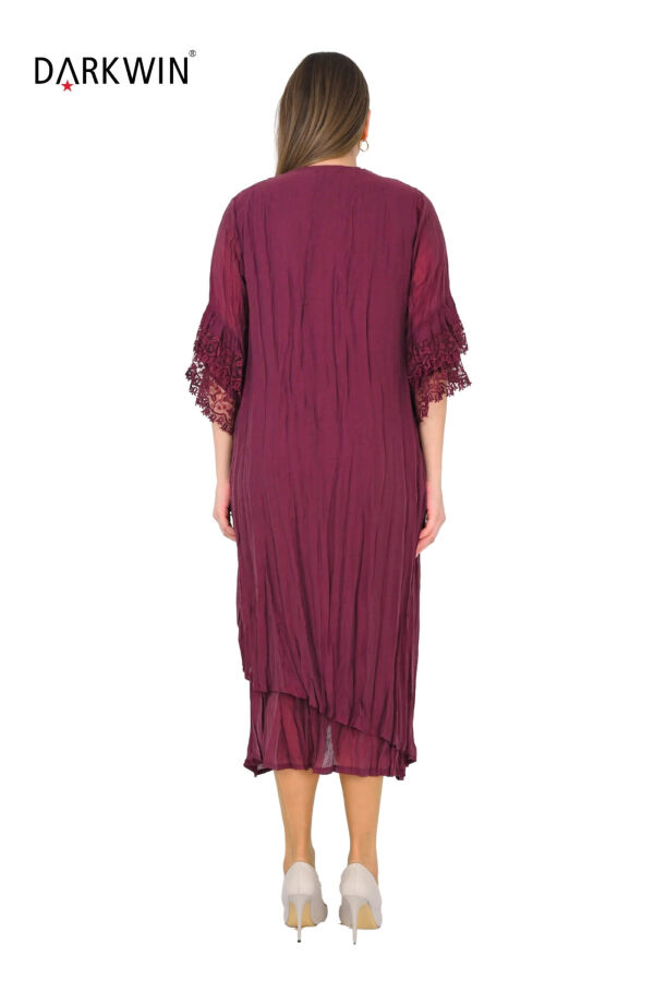 B4040 DARKWIN ELBİSE BORDO - 3