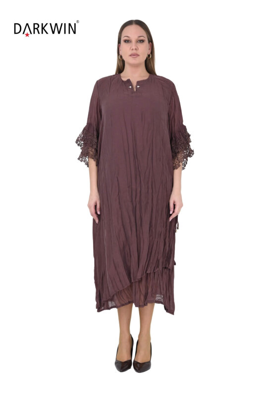 B4040 DARKWIN ELBİSE KAHVE - DARKWIN