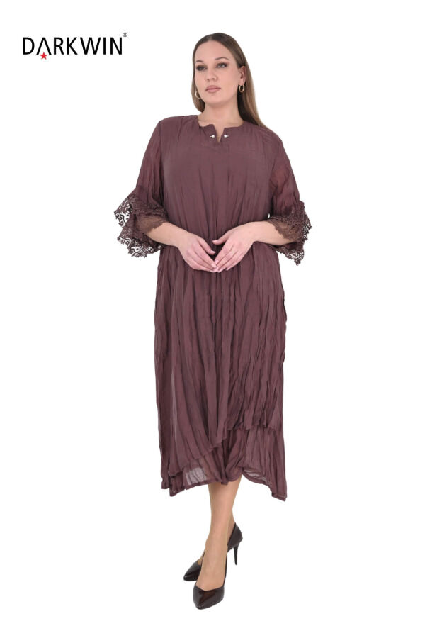 B4040 DARKWIN ELBİSE KAHVE - 4