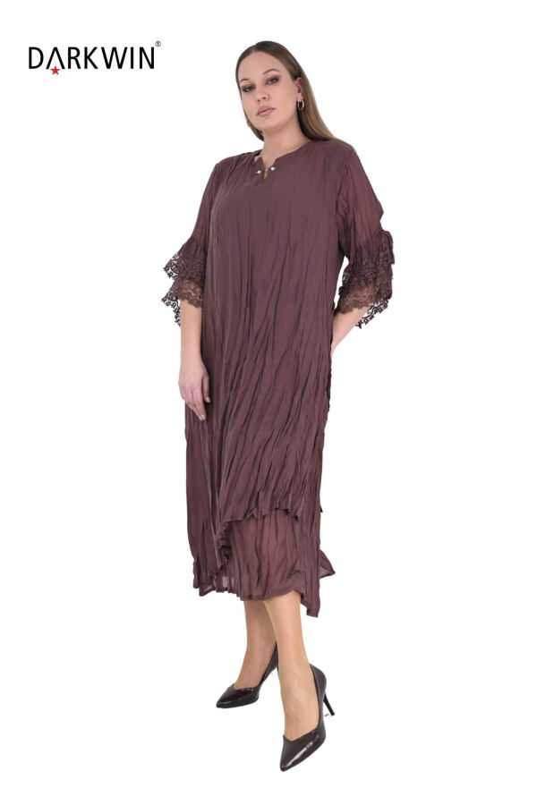 B4040 DARKWIN ELBİSE KAHVE - 5