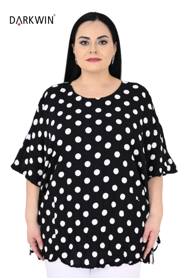 B4043 DARKWIN BLUZ SIYAH-BEYAZ - 1