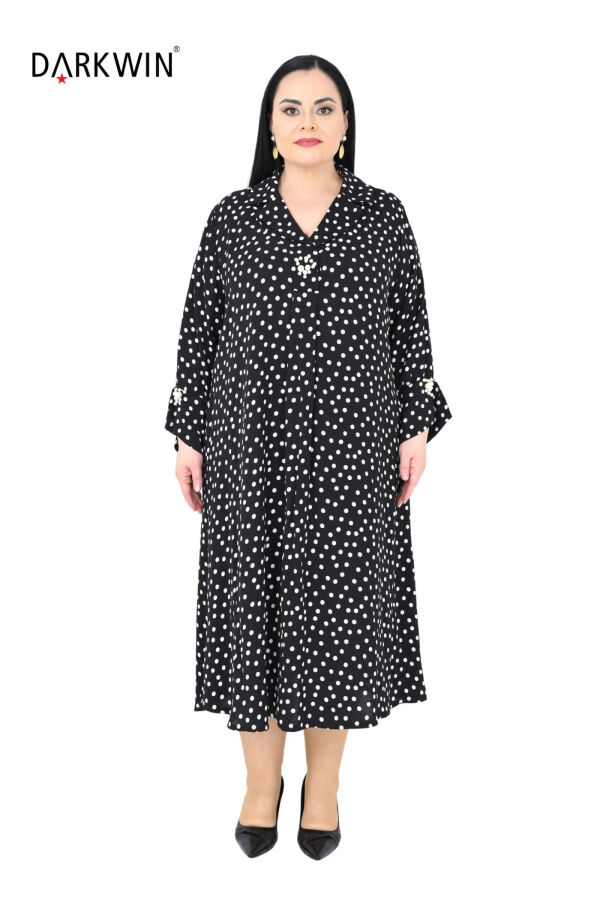 B4044 DARKWIN ELBİSE SIYAH-BEYAZ - 1