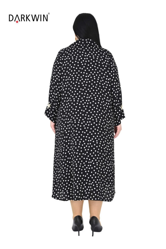 B4044 DARKWIN ELBİSE SIYAH-BEYAZ - 3