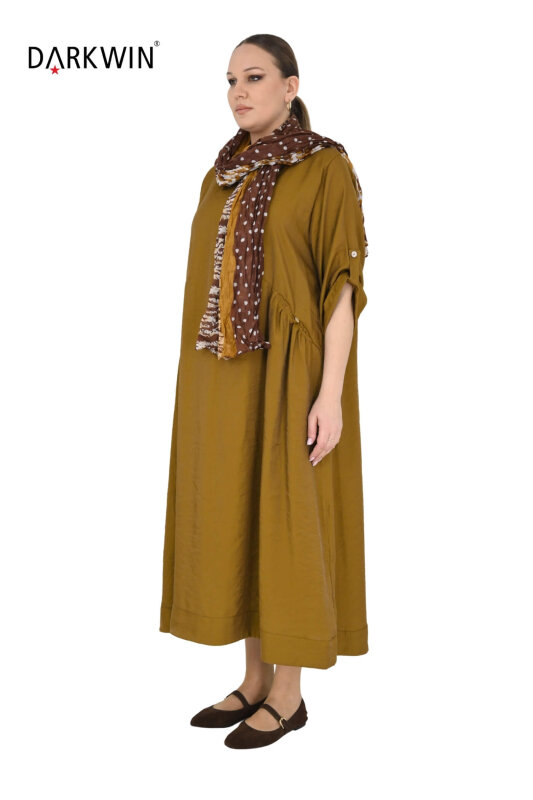 B4047 DARKWIN ELBİSE HARDAL - DARKWIN (1)