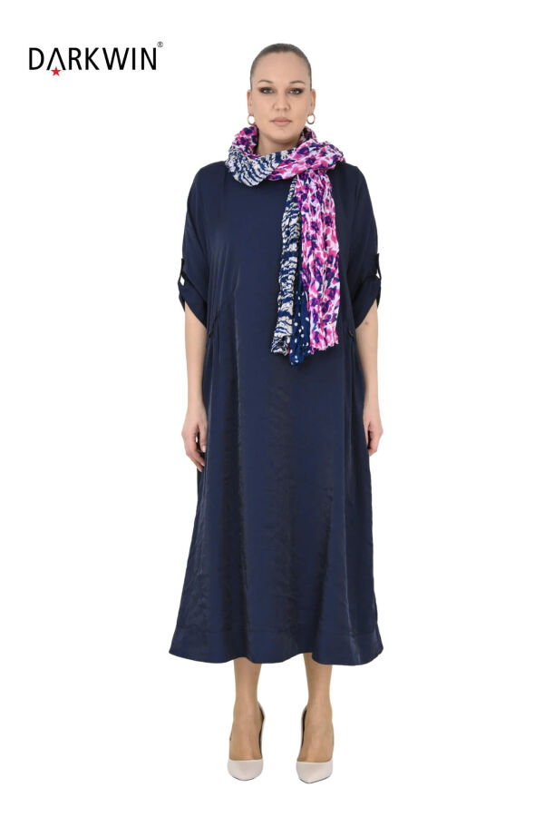B4047 DARKWIN ELBİSE LACIVERT - 1