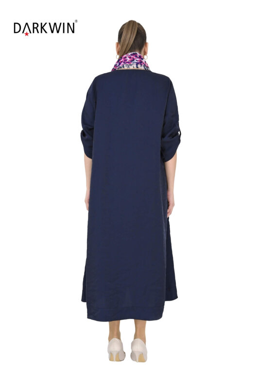 B4047 DARKWIN ELBİSE LACIVERT - 3