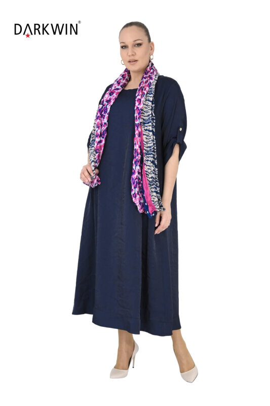 B4047 DARKWIN ELBİSE LACIVERT - 4