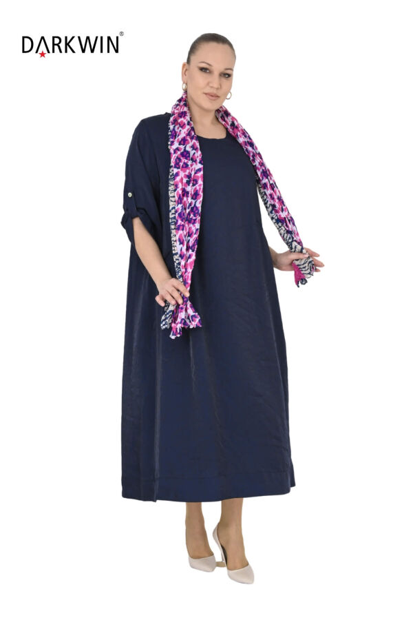 B4047 DARKWIN ELBİSE LACIVERT - 5