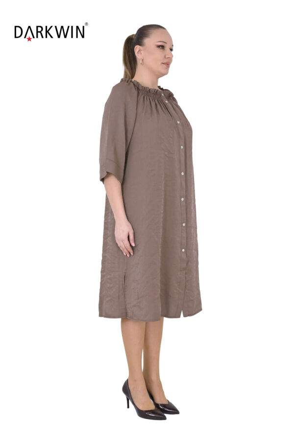 B4048 DARKWIN ELBİSE ACIK KAHVE - 3