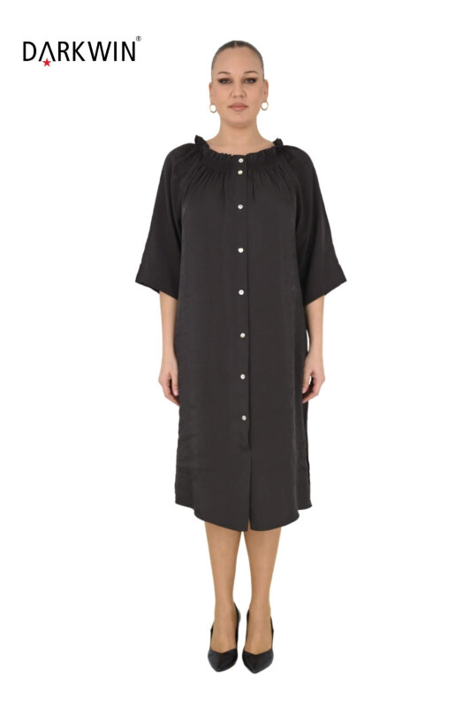 B4048 DARKWIN ELBİSE KAHVE - DARKWIN