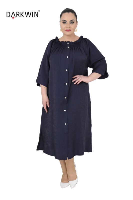B4048 DARKWIN ELBİSE LACIVERT - 4
