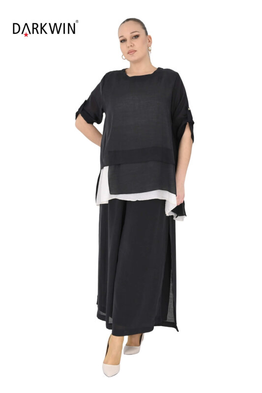 B4051 DARKWIN BLUZ-PANTOLON SIYAH - 4