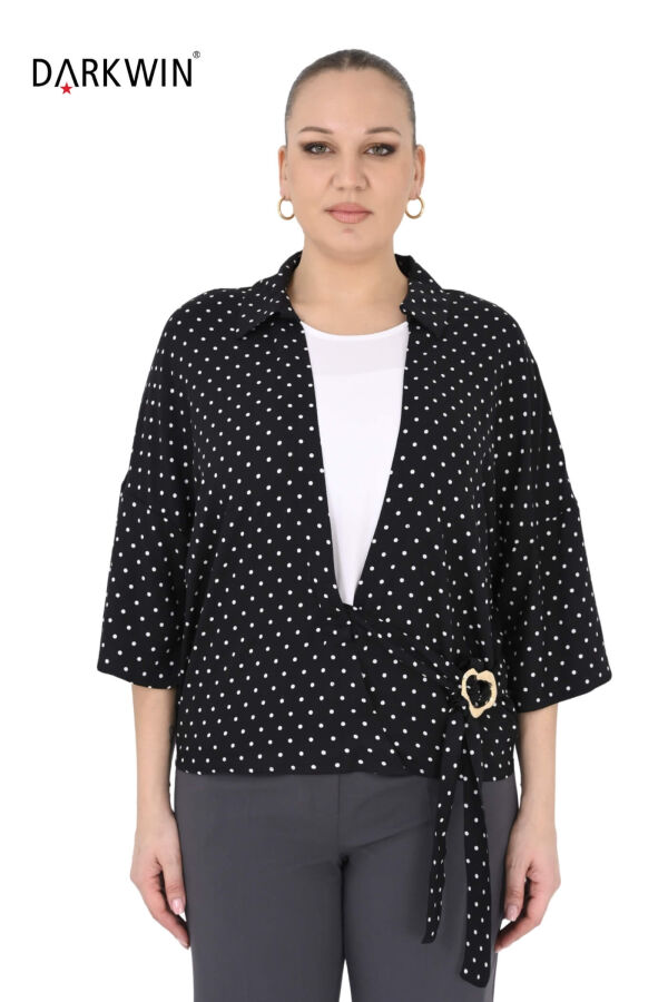 B4055 DARKWIN BLUZ SIYAH-BEYAZ - 1