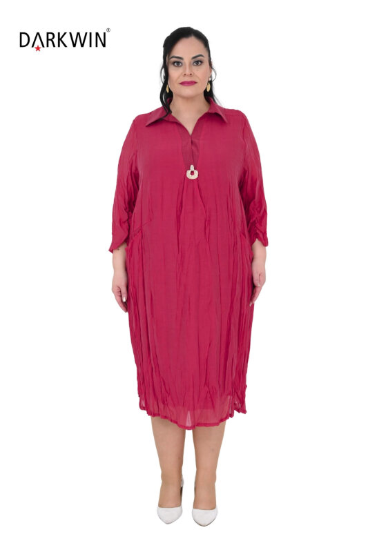 B4056 DARKWIN ELBİSE KIRMIZI - DARKWIN