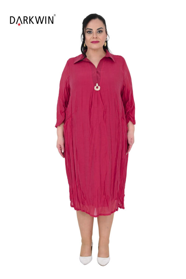 B4056 DARKWIN ELBİSE KIRMIZI - 1