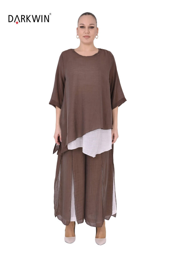 B4060 DARKWIN BLUZ-PANTOLON K.KAHVE - 1