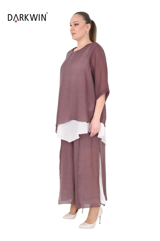 B4060 DARKWIN BLUZ-PANTOLON KAHVE - DARKWIN (1)