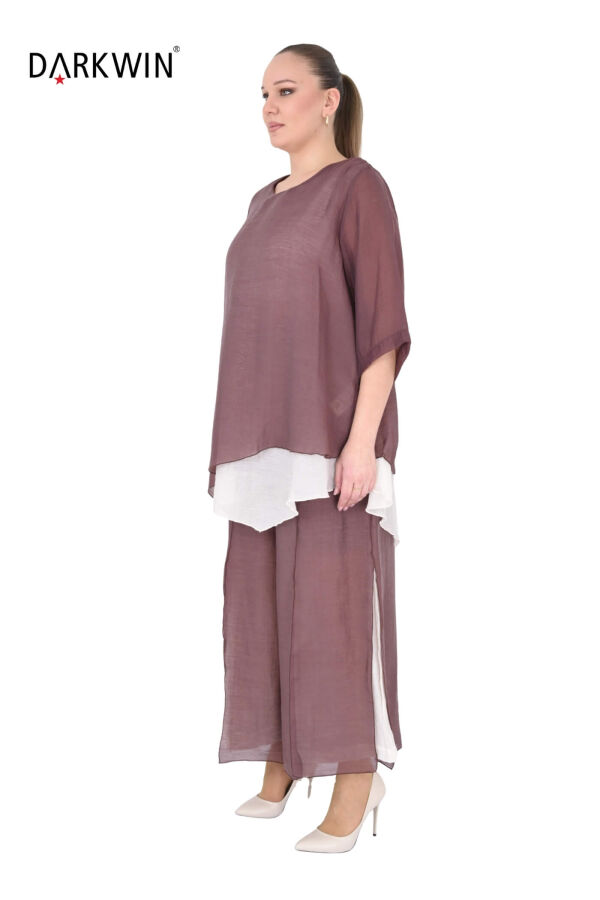 B4060 DARKWIN BLUZ-PANTOLON KAHVE - 2