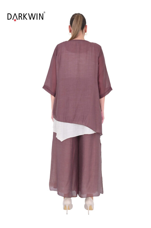 B4060 DARKWIN BLUZ-PANTOLON KAHVE - 3