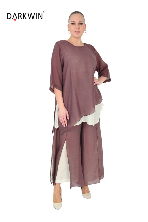 B4060 DARKWIN BLUZ-PANTOLON KAHVE - 4