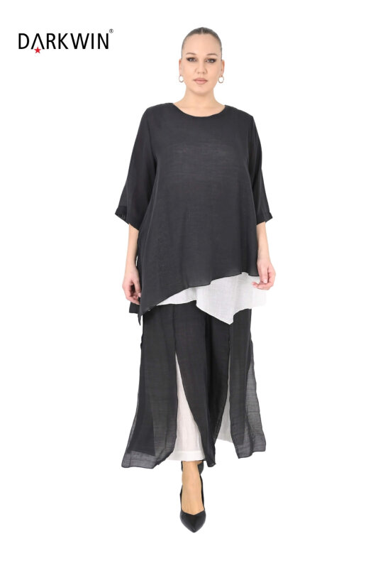 B4060 DARKWIN BLUZ-PANTOLON SIYAH - 4