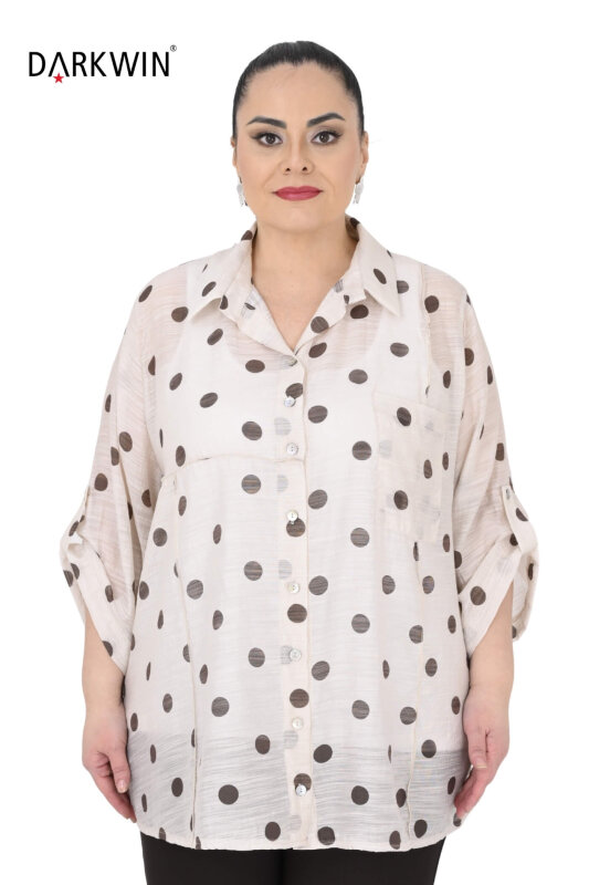 B4064 DARKWIN GÖMLEK BEJ-KAHVE - DARKWIN