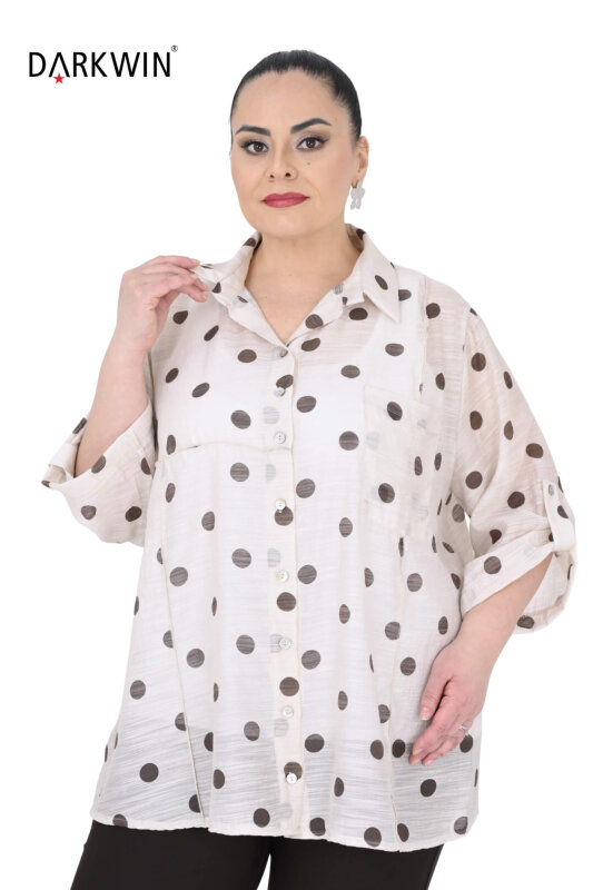 B4064 DARKWIN GÖMLEK BEJ-KAHVE - 4