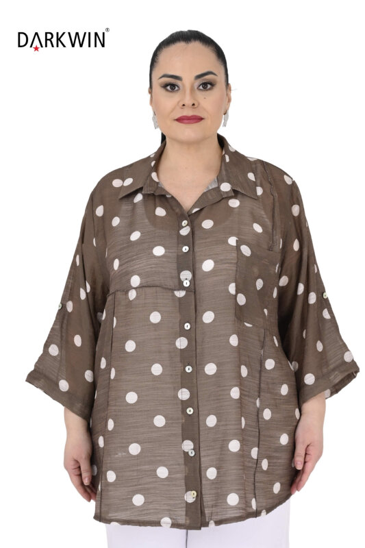 B4064 DARKWIN GÖMLEK KAHVE-BEJ - DARKWIN