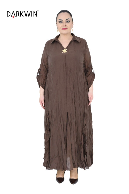 B4069 DARKWIN ELBİSE K.KAHVE - DARKWIN