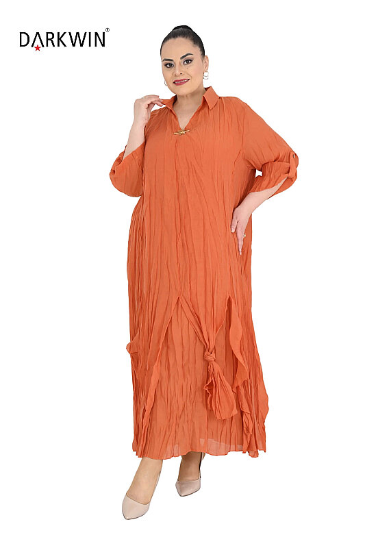 B4069 DARKWIN ELBİSE ORANGE - 4