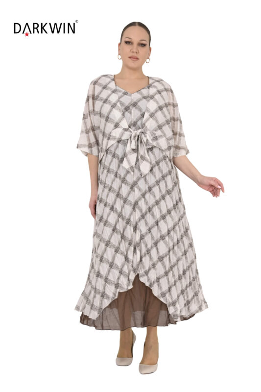 B4074 DARKWIN ELBİSE 2 Lİ BEJ - 4