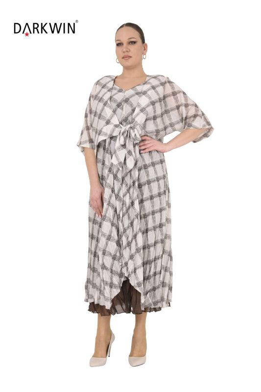 B4074 DARKWIN ELBİSE 2 Lİ BEJ - 5