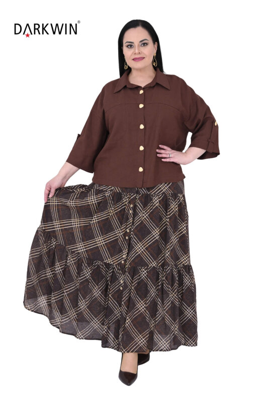 B4075 DARKWIN GÖMLEK-ETEK KAHVE - 4