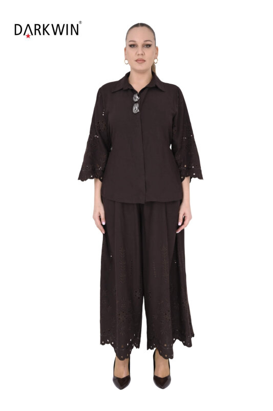 B4077 DARKWIN GÖMLEK-PANTOLON KAHVE - DARKWIN