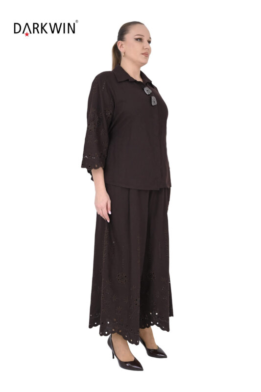 B4077 DARKWIN GÖMLEK-PANTOLON KAHVE - DARKWIN (1)