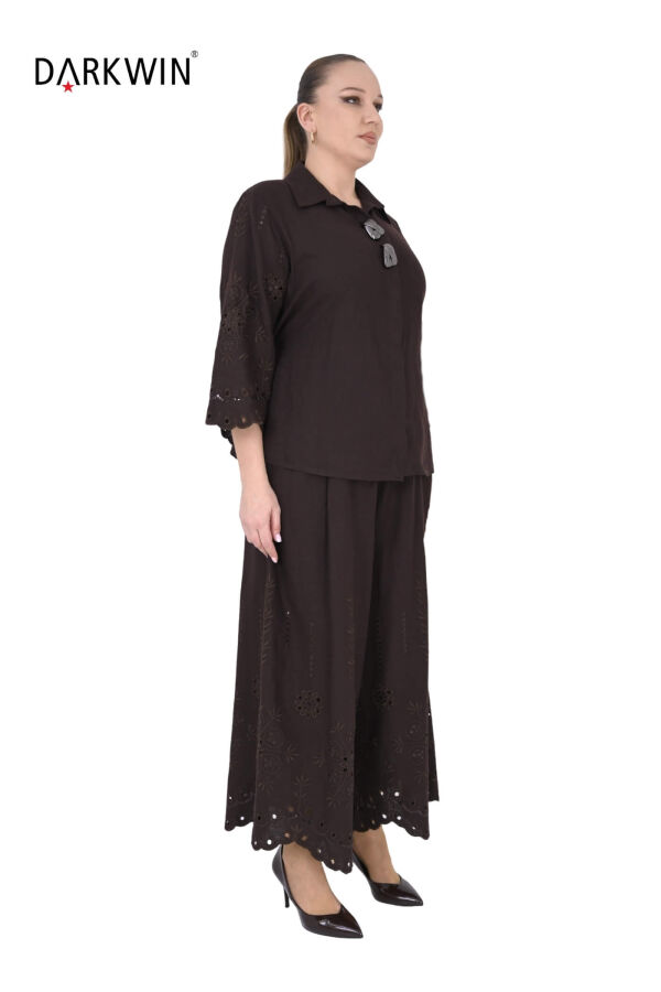 B4077 DARKWIN GÖMLEK-PANTOLON KAHVE - 2