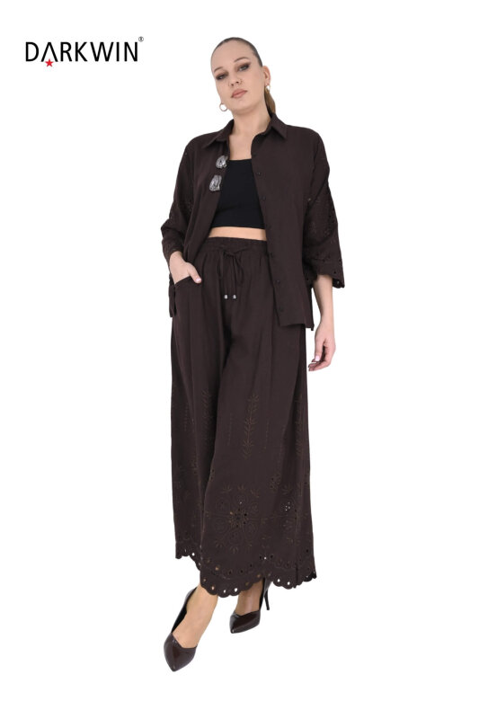 B4077 DARKWIN GÖMLEK-PANTOLON KAHVE - 4