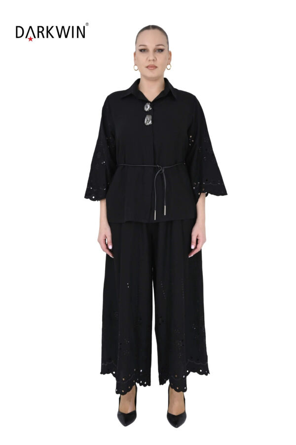 B4077 DARKWIN GÖMLEK-PANTOLON SIYAH - 1
