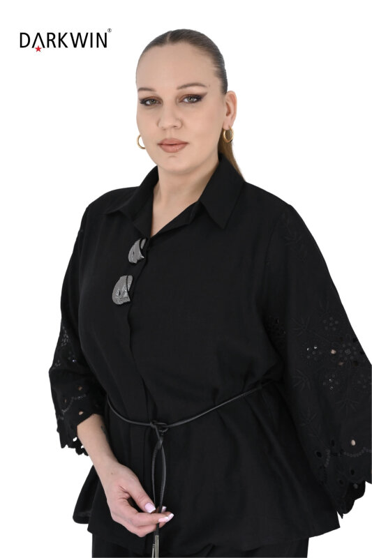 B4077 DARKWIN GÖMLEK-PANTOLON SIYAH - 4