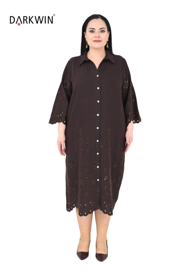 B4078 DARKWIN ELBİSE KAHVE - 1