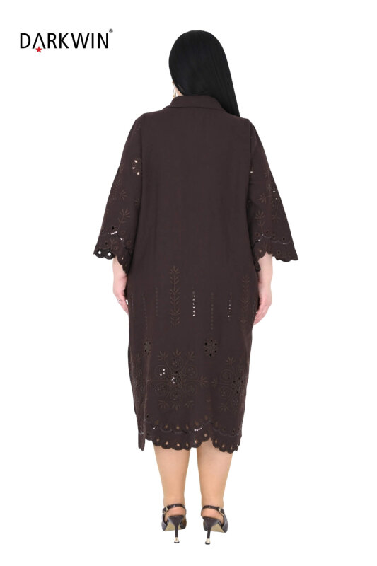 B4078 DARKWIN ELBİSE KAHVE - 3
