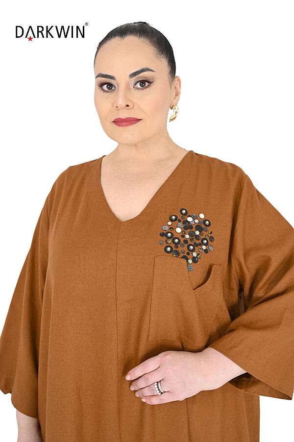B4083 DARKWIN ELBİSE A.KAHVE - 5