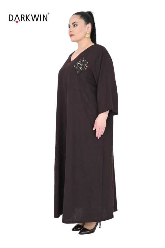 B4083 DARKWIN ELBİSE K.KAHVE - 3