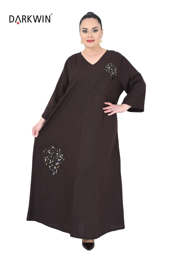 B4083 DARKWIN ELBİSE K.KAHVE - 5