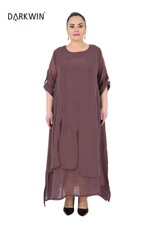 B4084 DARKWIN ELBİSE KAHVE - DARKWIN