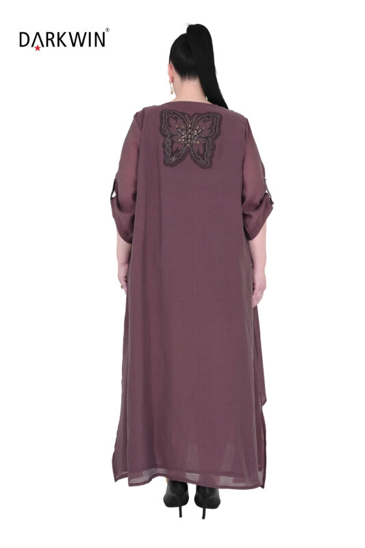 B4084 DARKWIN ELBİSE KAHVE - 3