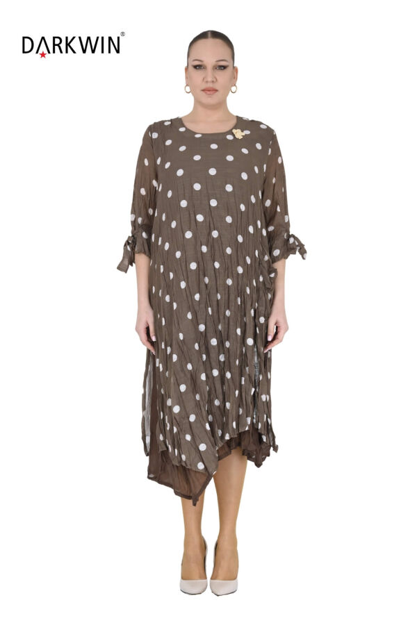 B4085 DARKWIN ELBİSE KAHVE-EKRU - 1