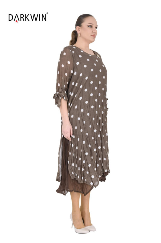 B4085 DARKWIN ELBİSE KAHVE-EKRU - 2
