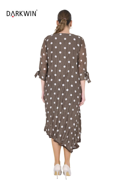 B4085 DARKWIN ELBİSE KAHVE-EKRU - 3